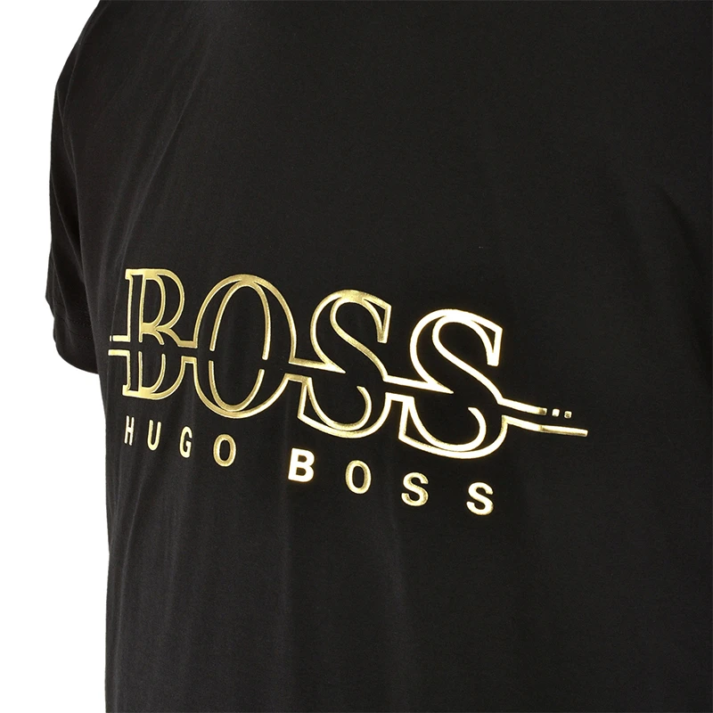 Hugo Boss 雨果博斯 19春夏 男士黑色纯棉短袖半袖圆领T恤 TEEGOLD-6415-001 商品