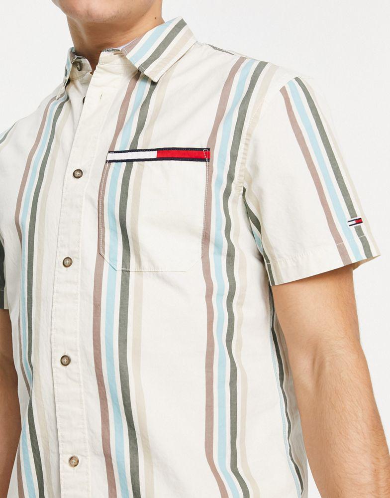 Tommy Hilfiger条纹短袖衬衫商品第4张图片规格展示