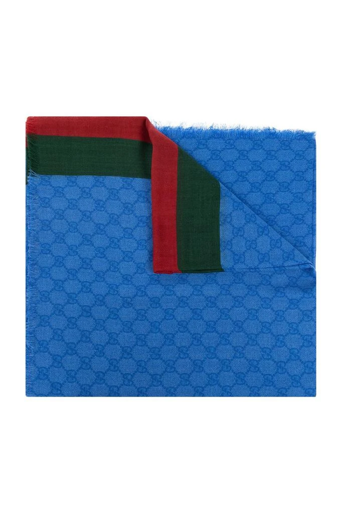 商品Gucci|Gucci GG Monogrammed Web-Stripe Scarf,价格¥3475,第1张图片