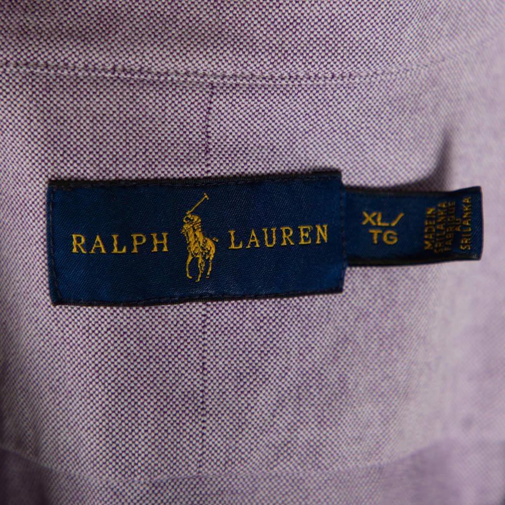 Ralph Lauren Purple Cotton Short Sleeve Button Front Shirt XL商品第5张图片规格展示