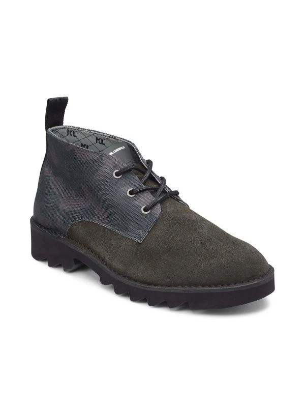 商品Karl Lagerfeld Paris|Suede & Camo Chukka Boots,价格¥562,第2张图片详细描述