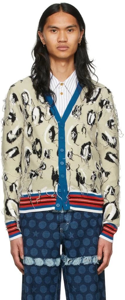 商品Charles Jeffrey Loverboy|Beige Guddle Animal Cardigan,价格¥1488,第1张图片