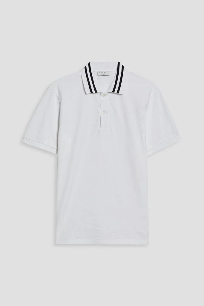 商品Sandro|Cotton-piqué polo shirt,价格¥330,第1张图片