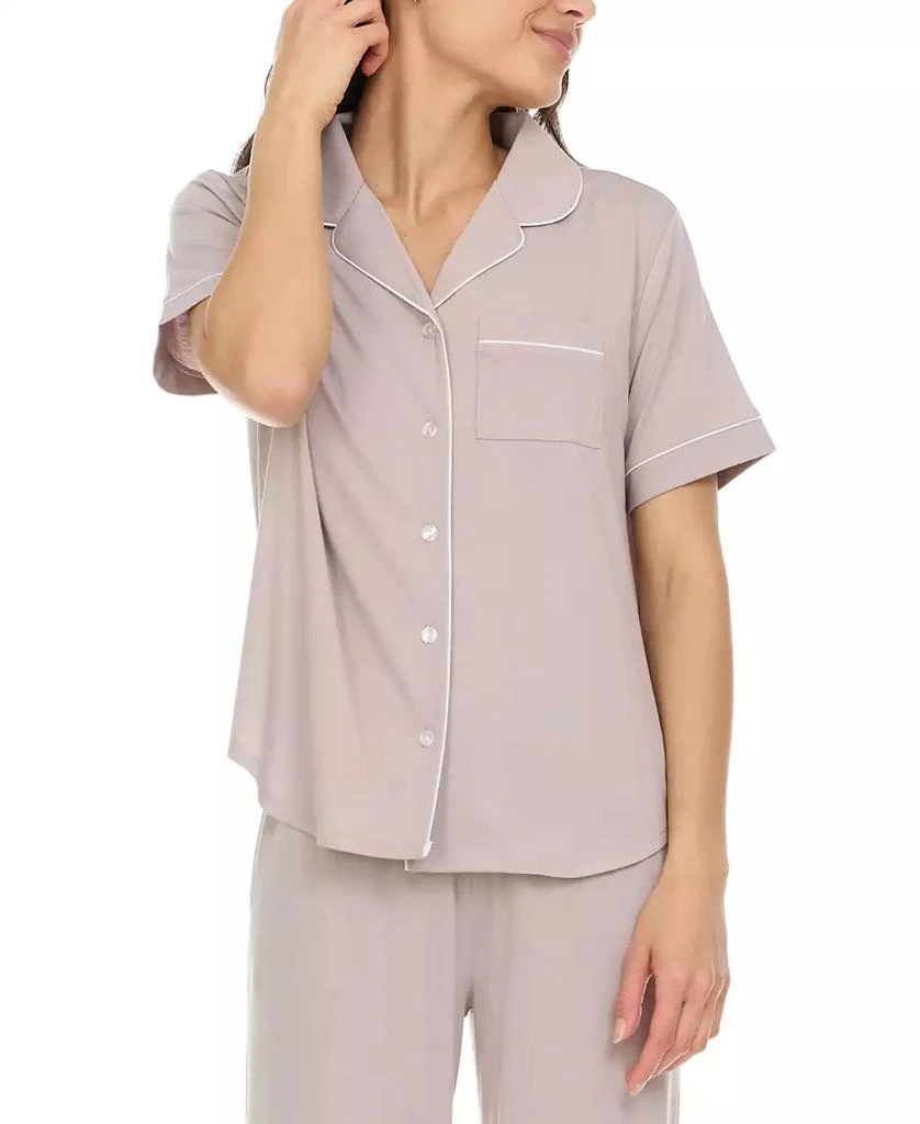 商品Flora Nikrooz|Women's Annie Notch Top and Capri Pajama 2 Piece Set,价格¥164,第3张图片详细描述