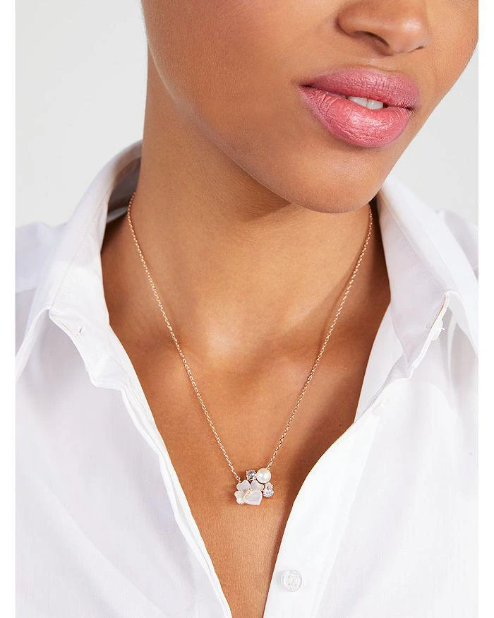 商品Kate Spade|Precious Pansy Cluster Pendant Necklace, 17" 20",价格¥735,第3张图片详细描述