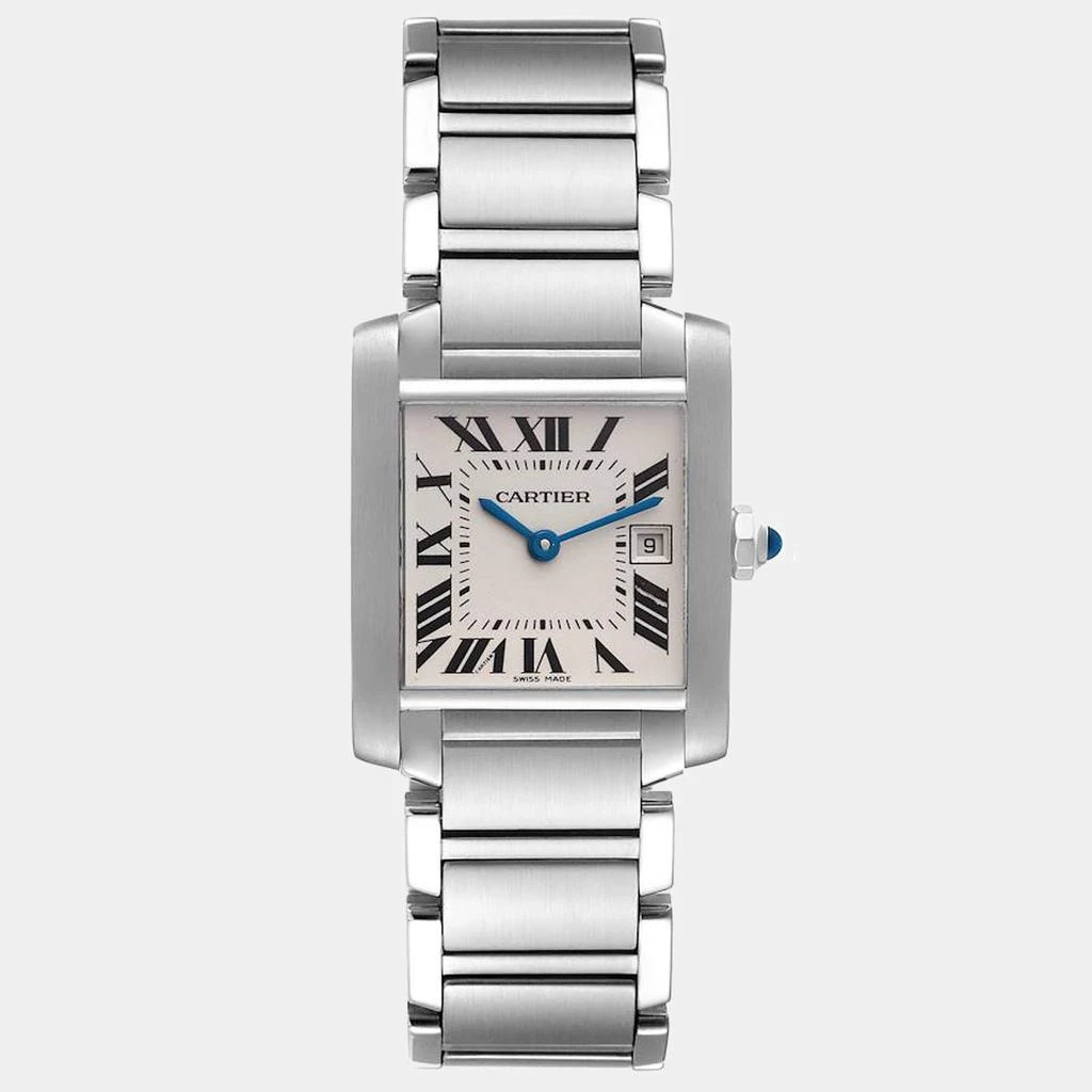 商品[二手商品] Cartier|Cartier Tank Francaise Midsize Silver Dial Steel Ladies Watch W51003Q3 25 x 30 mm,价格¥30629,第1张图片