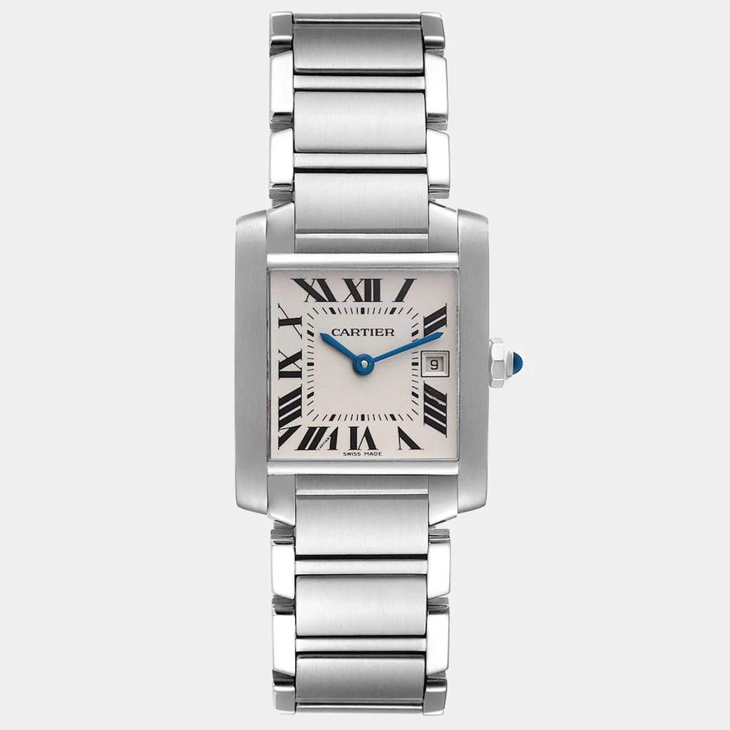 商品[二手商品] Cartier|Cartier Tank Francaise Midsize Silver Dial Steel Ladies Watch W51003Q3 25 x 30 mm,价格¥32341,第1张图片