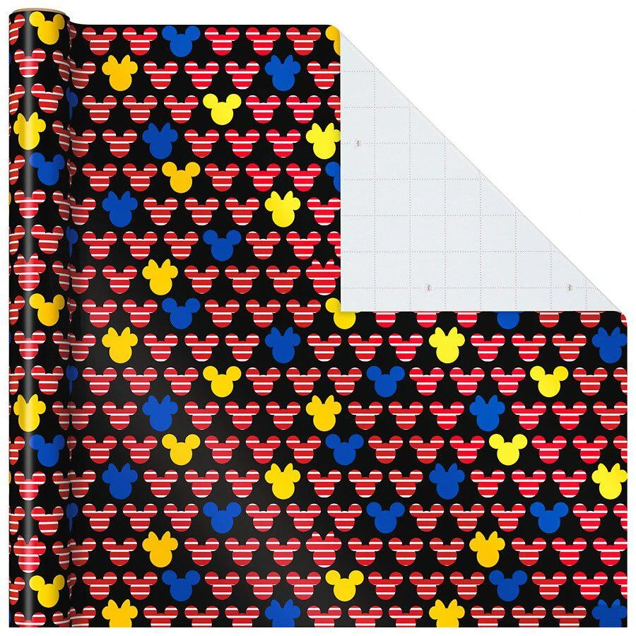 商品Hallmark|Disney Mickey Mouse Wrapping Paper with Cut Lines on Reverse,价格¥127,第3张图片详细描述