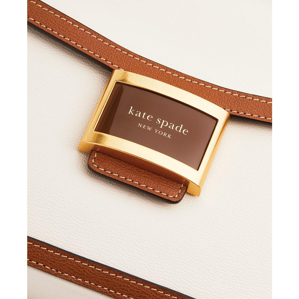 商品Kate Spade|Katy Colorblocked Textured Leather Medium Shoulder Bag,价格¥2660,第5张图片详细描述