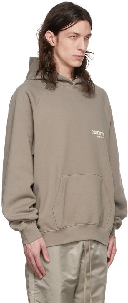 Taupe Cotton Hoodie商品第2张图片规格展示