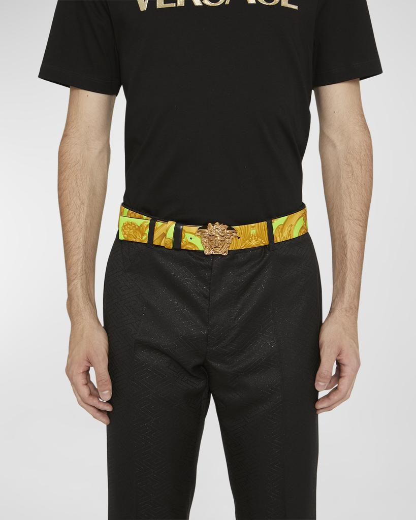 商品Versace|Men's Medusa Head Reversible Leather Belt,价格¥4696,第1张图片
