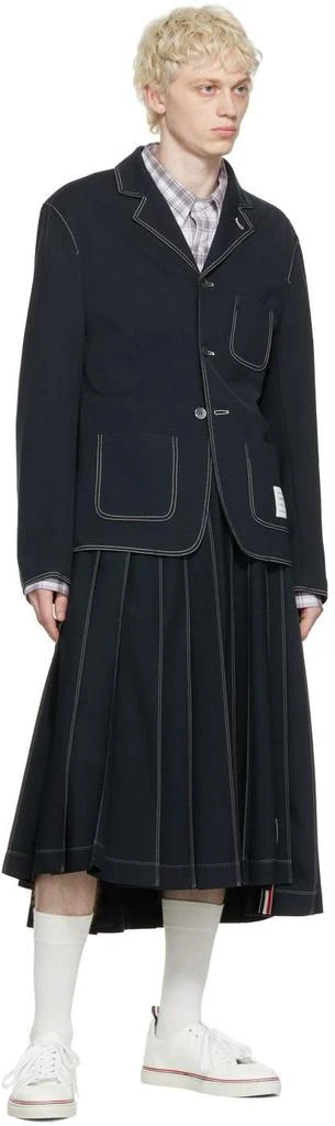 商品Thom Browne|海军蓝羊毛半身裙,价格¥24269,第4张图片详细描述