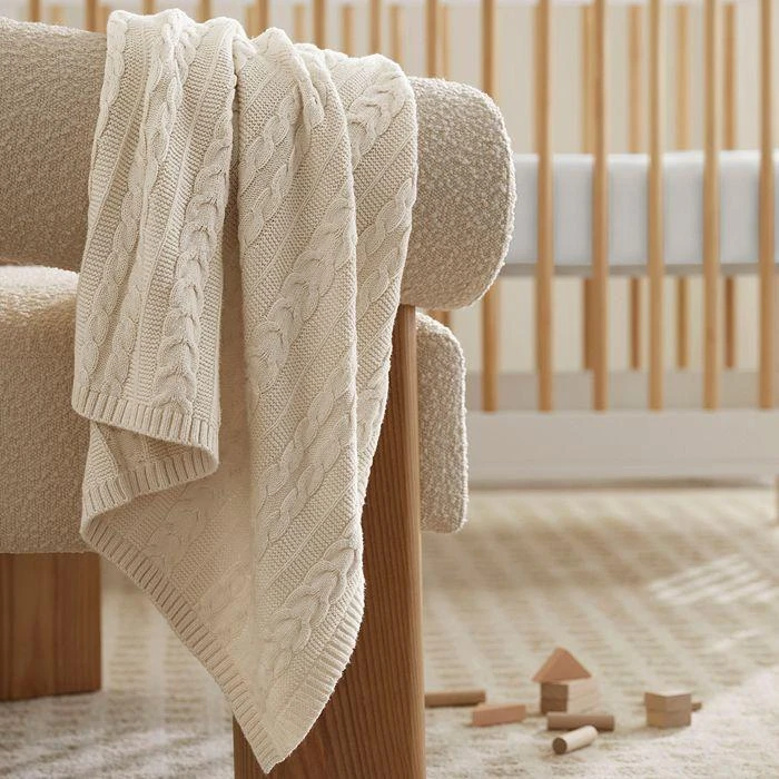 商品Boll & Branch|Cable Knit Organic Cotton Baby Blanket,价格¥519,第2张图片详细描述