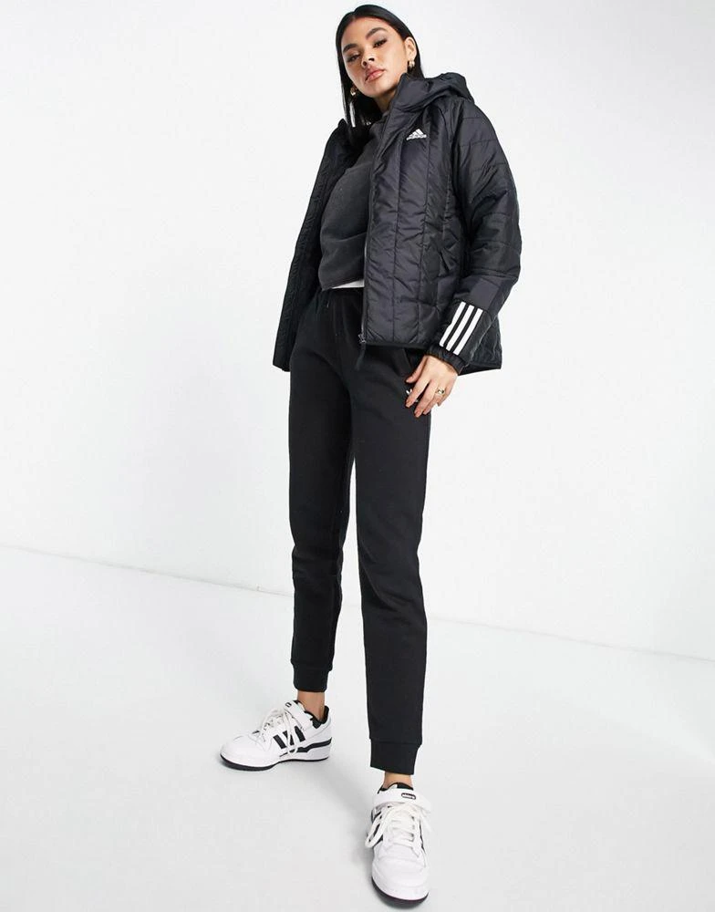 商品Adidas|adidas Outdoor Itavic hooded light puffer jacket in black,价格¥824,第4张图片详细描述