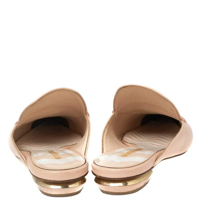 商品[二手商品] Nicholas Kirkwood|Nicholas Kirkwood Pink Leather Beya Mule Sandals Size 38.5,价格¥1150,第5张图片详细描述