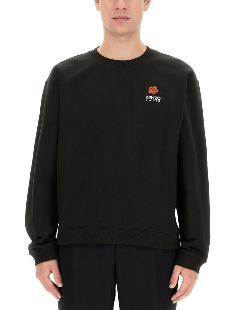 商品Kenzo|Kenzo Boke Flower Crest Logo Embroidered Sweatshirt,价格¥1306,第3张图片详细描述