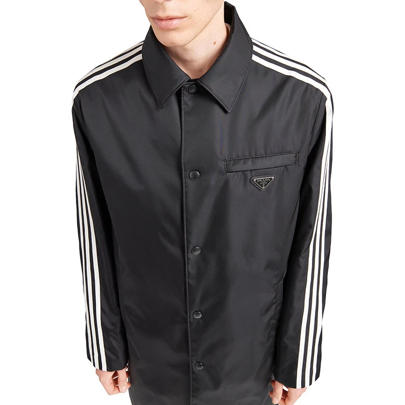 商品Prada|【预售3-7天】普拉达  ADIDAS联名系列 男女同款黑色再生尼�龙风衣SGB937_1WQ8_F0002_S_212,价格¥15343,第5张图片详细描述