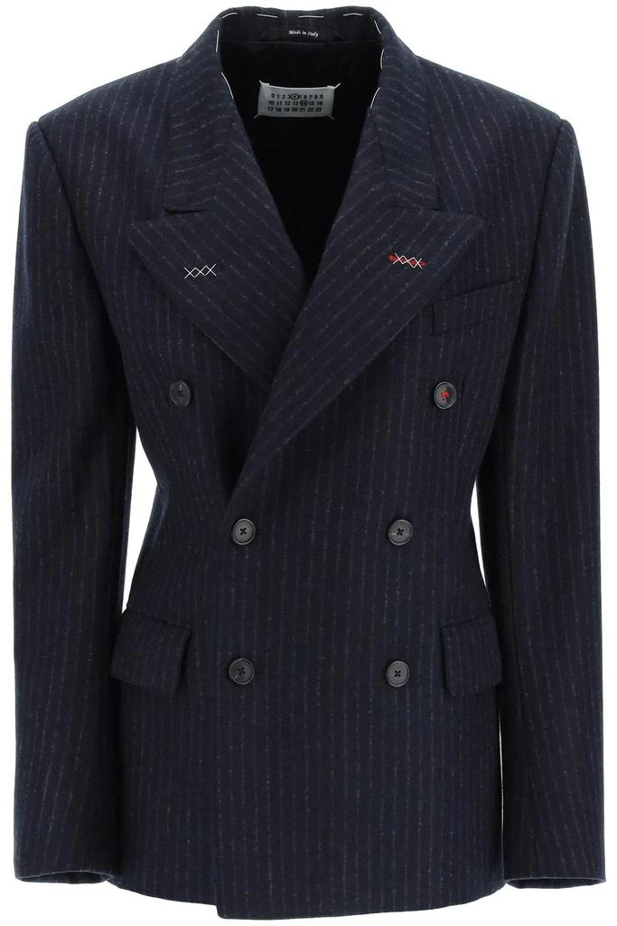 商品MAISON MARGIELA|Maison margiela pinstriped wool double-breasted blazer,价格¥7618,第1张图片