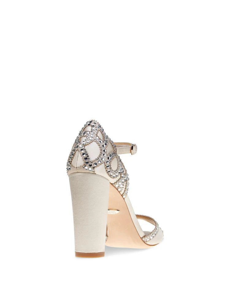 商品Badgley Mischka|Kelly Embellished Satin High-Heel Sandals ,价格¥1044,第3张图片详细描述