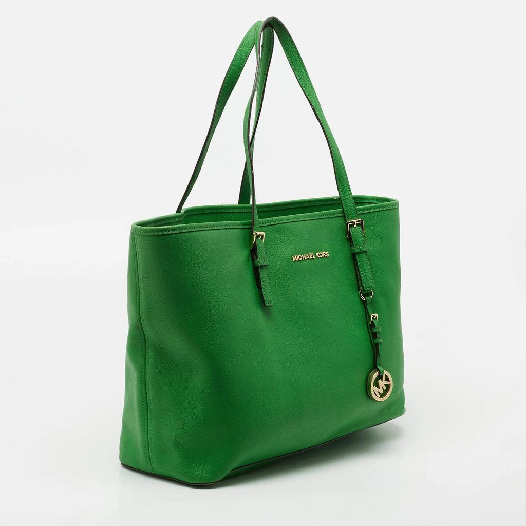 商品[二手商品] Michael Kors|Michael Kors Green Saffiano Leather Large Jet Set Travel Tote,价格¥1046,第3张图片详细描述