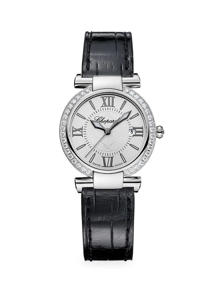 商品Chopard|Imperiale 钻石, 紫蓝宝石&不锈钢鳄鱼皮腕表,价格¥72381,第1张图片