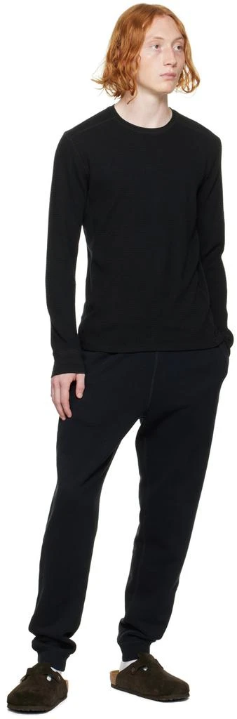 商品Vince|Black Thermal Long Sleeve T-Shirt,价格¥292,第4张图片详细描述