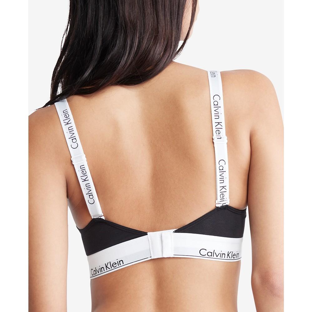 Calvin Klein Women's Form To Body Lightly Lined Triangle Bralette QF6758  Lingerie