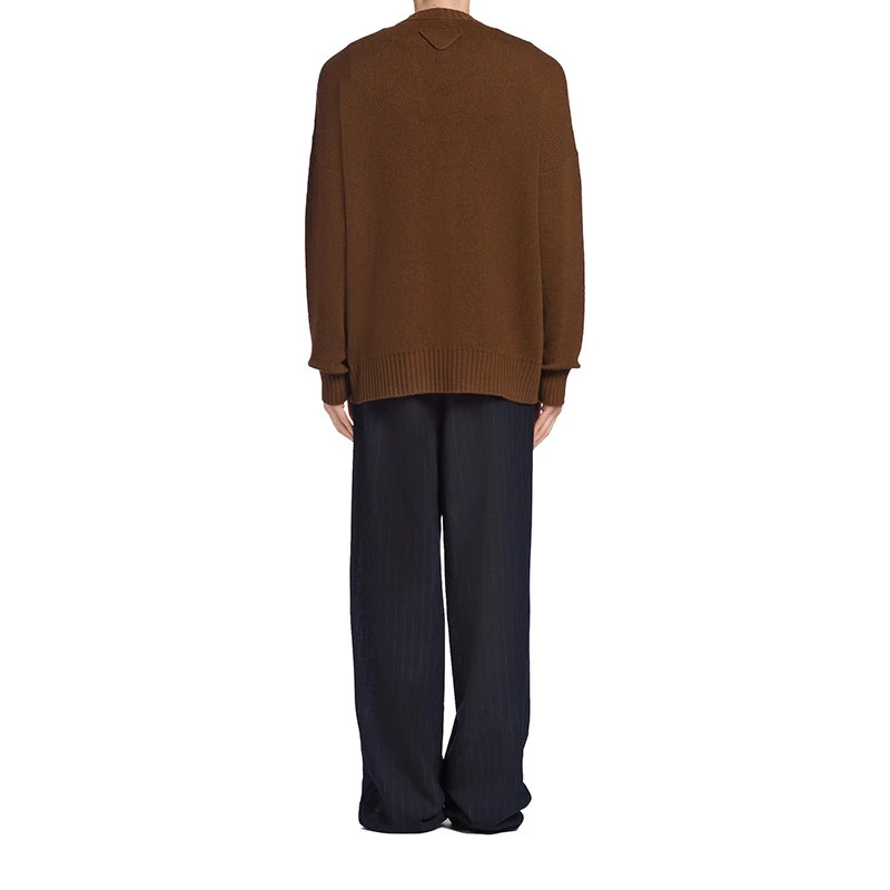 商品Prada|【预售3-7天】普拉达  男士烟草色羊绒开衫UMG109_1Z9F_F0005_S_221,价格¥16521,第6张图片详细描述