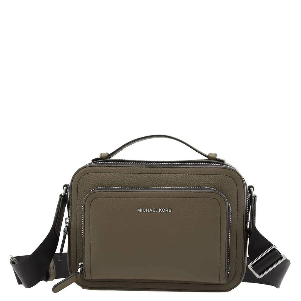 商品Michael Kors|Michael Kors Olive Mens Map Logo-Plaque Shoulder Bag,价格¥900,第1张图片