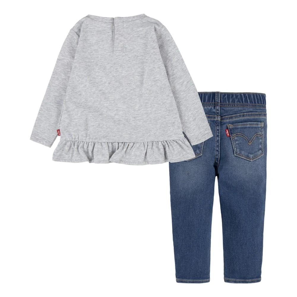 商品Levi's|Baby Girls Ruffle T-shirt and Denim Pants, 2 Piece Set,价格¥215,第2张图片详细描述
