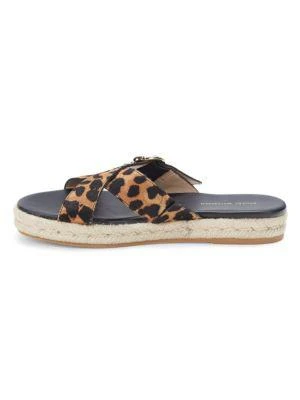 商品Stuart Weitzman|Leopard-Print Calf Hair Espadrille Sandals,价格¥798,第4张图片详细描述