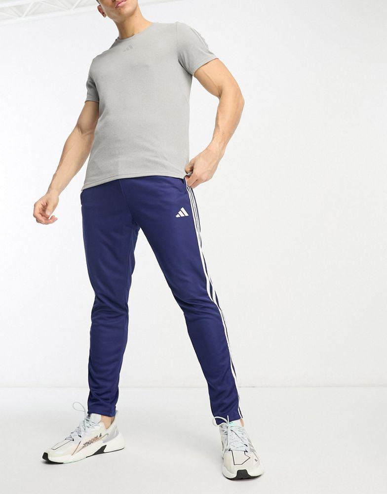 adidas Training Train Essentials 3 stripe joggers in navy商品第2张图片规格展示