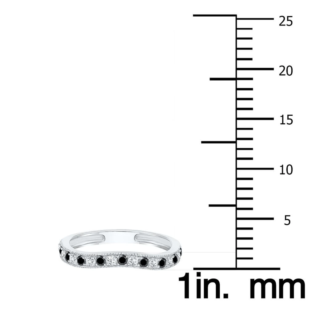 商品SSELECTS|Women's 3/8 Carat Tw  And White Curved Diamond Band In 10K White Gold,价格¥1872,第5张图片详细描述