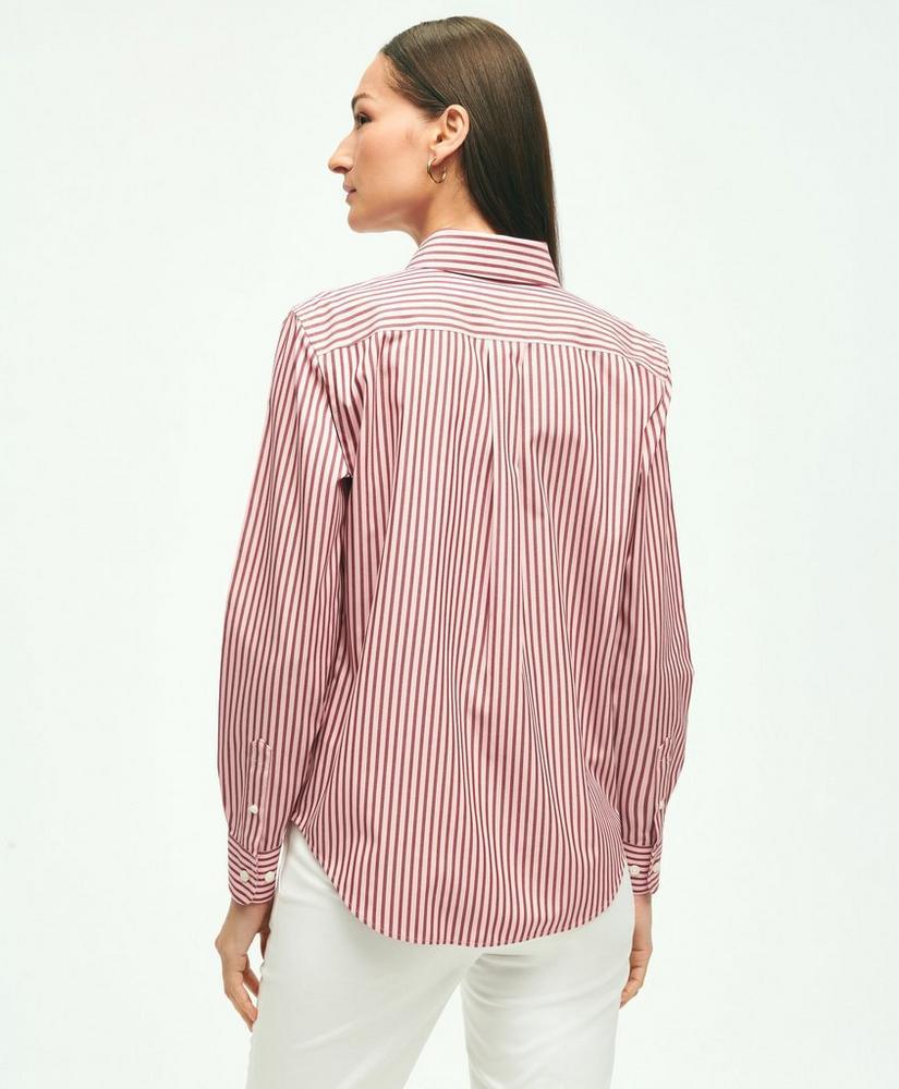 Classic Fit Stretch Supima® Cotton Non-Iron Striped Dress Shirt商品第3张图片规格展示