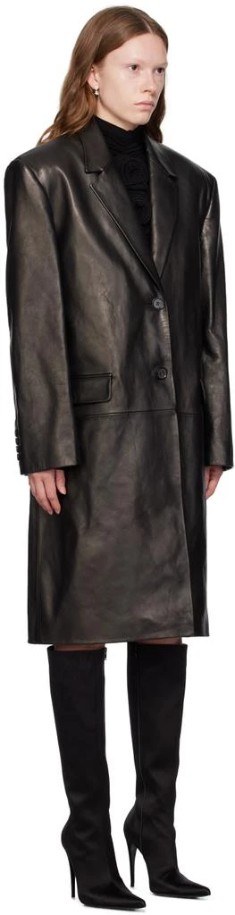 商品Magda Butrym|黑色 Oversized 皮革大衣,价格¥17968,第2张图片详细描述