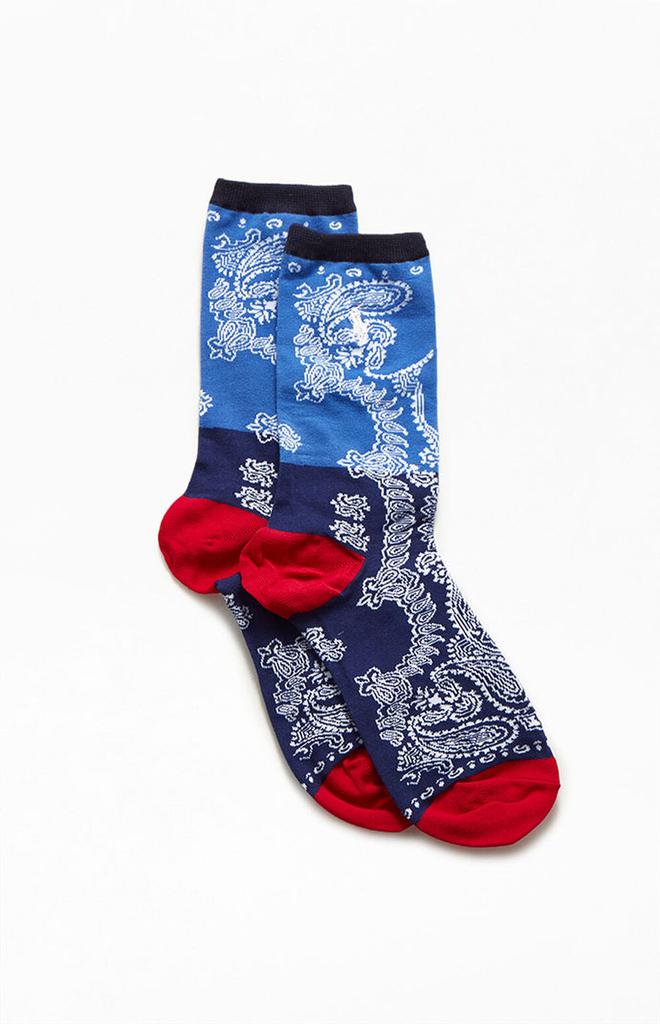 Patchwork Bandana Crew Socks商品第2张图片规格展示