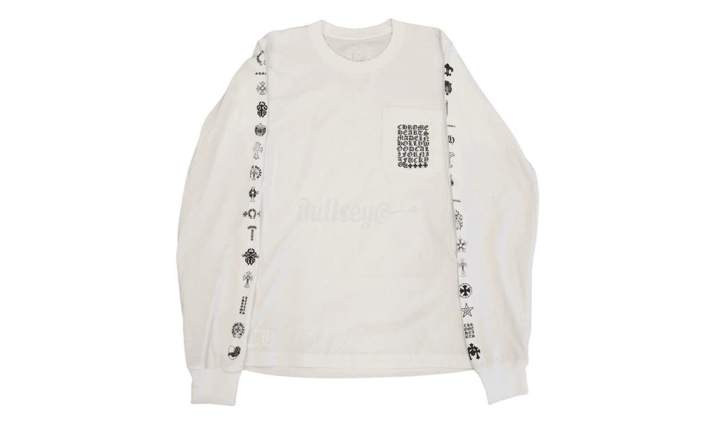 商品Chrome Hearts|Chrome Hearts Multi-Logo Sleeve Longsleeve White T-Shirt,价格¥2740,第1张图片