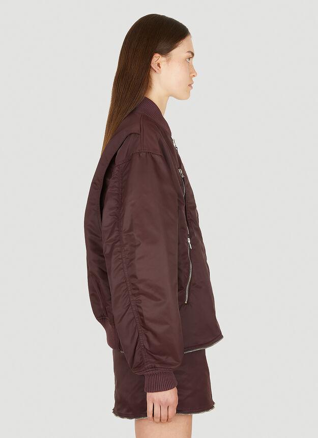 Bomber Jacket in Burgundy商品第3张图片规格展示