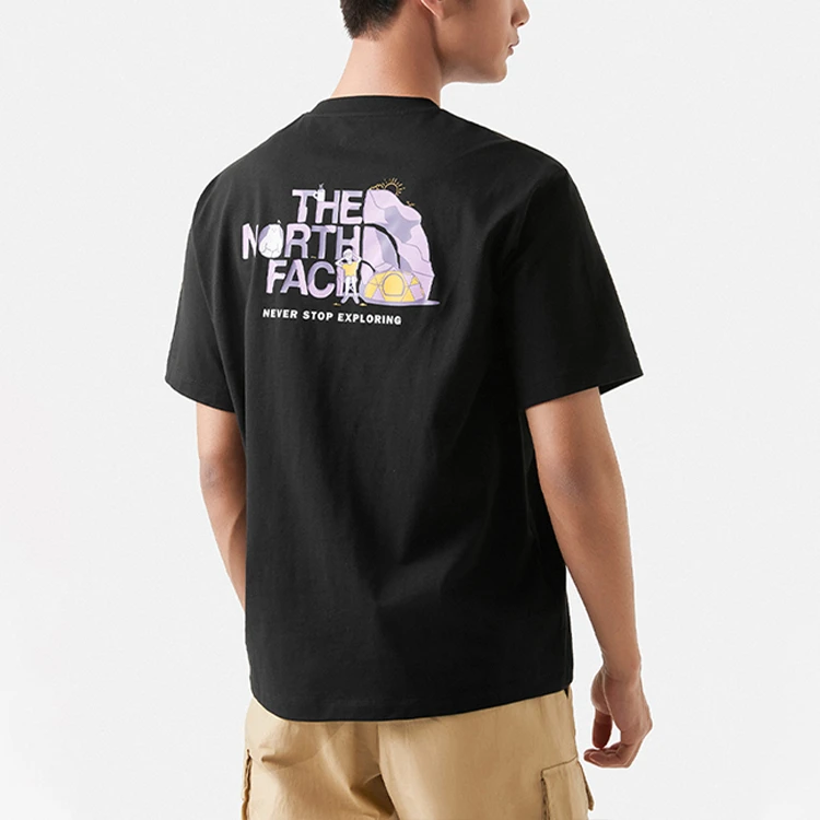 商品[国内直发] The North Face|北面 北极熊系列 字母Logo印花圆领套头透气短袖T恤 男女同款 黑色,价格¥294,第6张图片详细描述