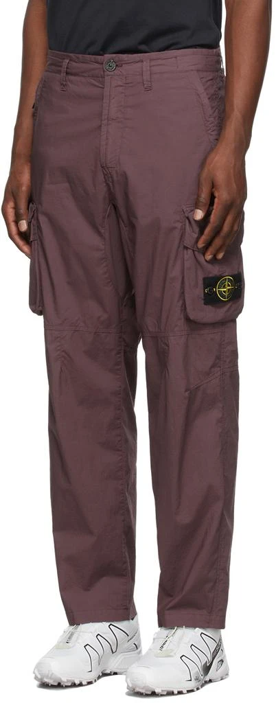 商品Stone Island|Burgundy Cotton Cargo Pants,价格¥1919,第4张图片详细描述