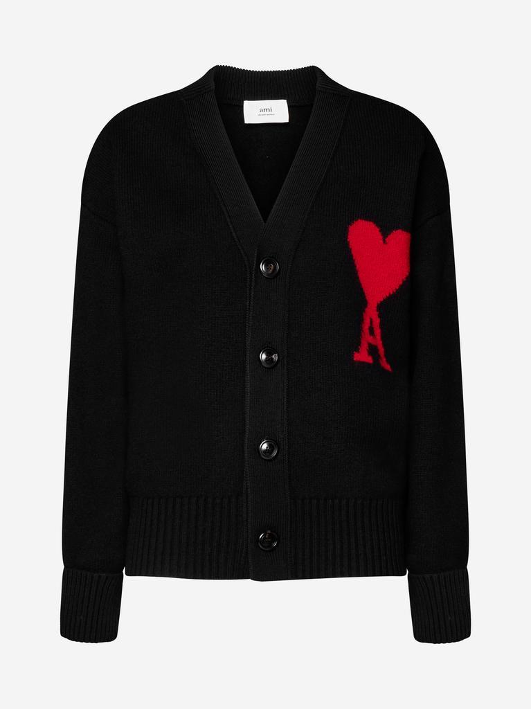 商品AMI|Logo cashmere cardigan,价格¥2936,第1张图片