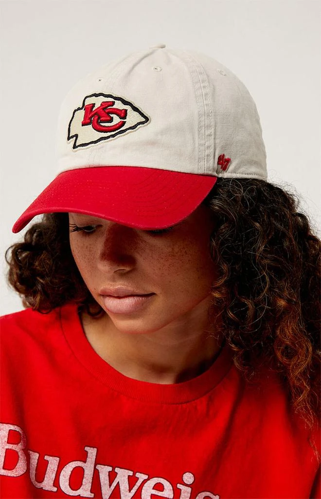 商品47 Brand|Kansas City Chiefs Sidestep Clean Up Dad Hat,价格¥281,第2张图片详细描述