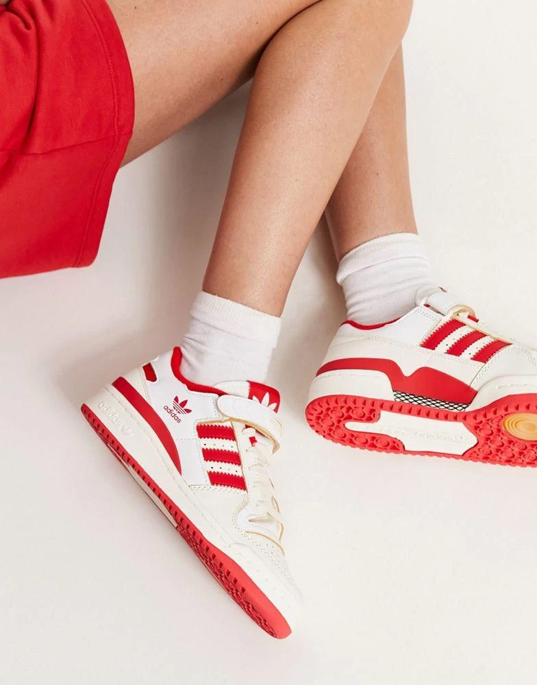 商品Adidas|adidas Originals Forum 84 low trainers in white and red,价格¥855,第3张图片详细描述