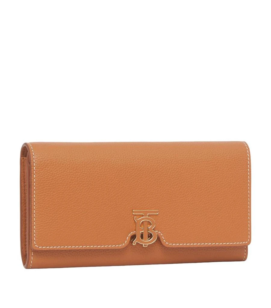 商品Burberry|Grained Leather TB Monogram Continental Wallet,价格¥5844,第2张图片详细描述