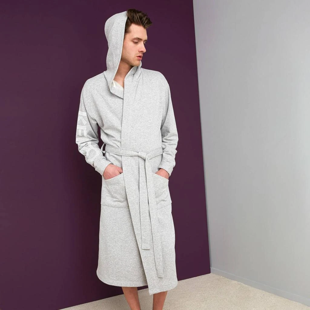 商品Kenzo|KENZO KLogo Bathrobe - Light Grey,价格¥824,第5张图片详细描述