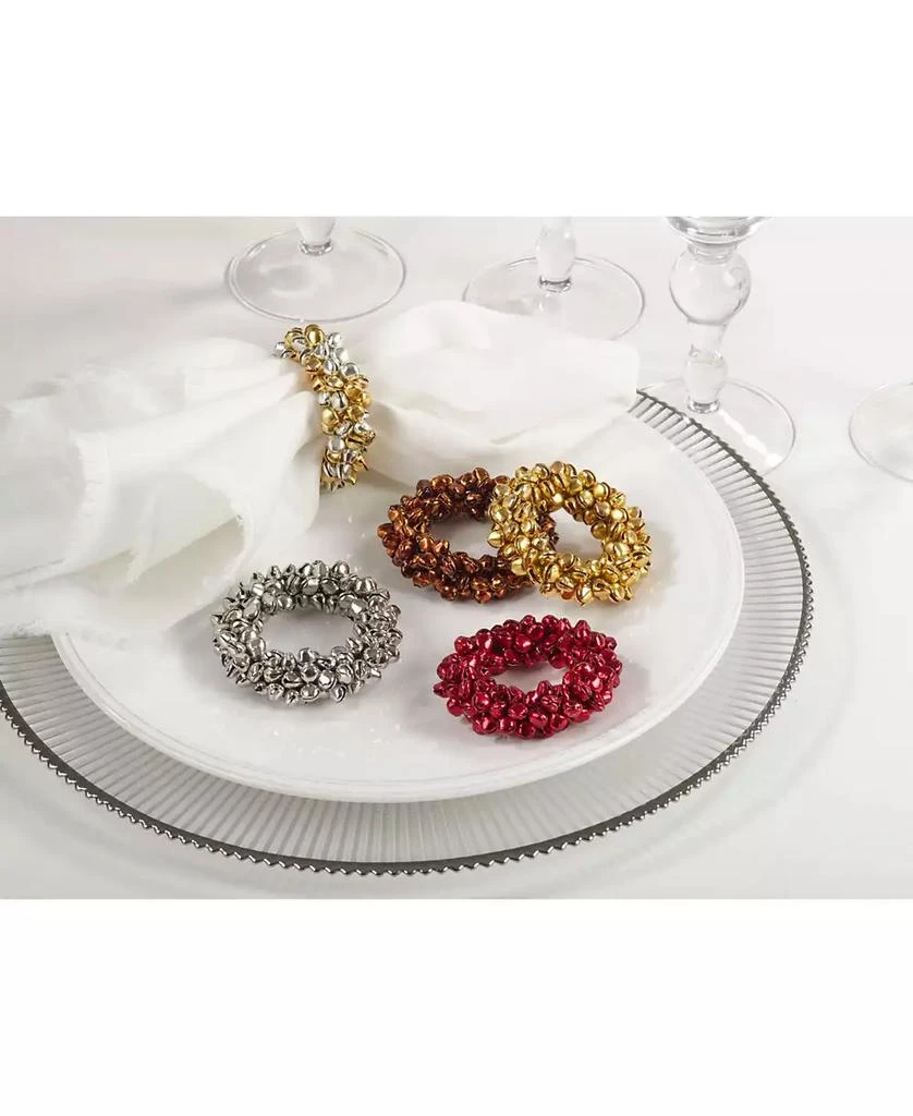 商品Saro Lifestyle|Petite Jingle Bell Napkin Ring, Set of 4,价格¥298,第5张图片详细描述