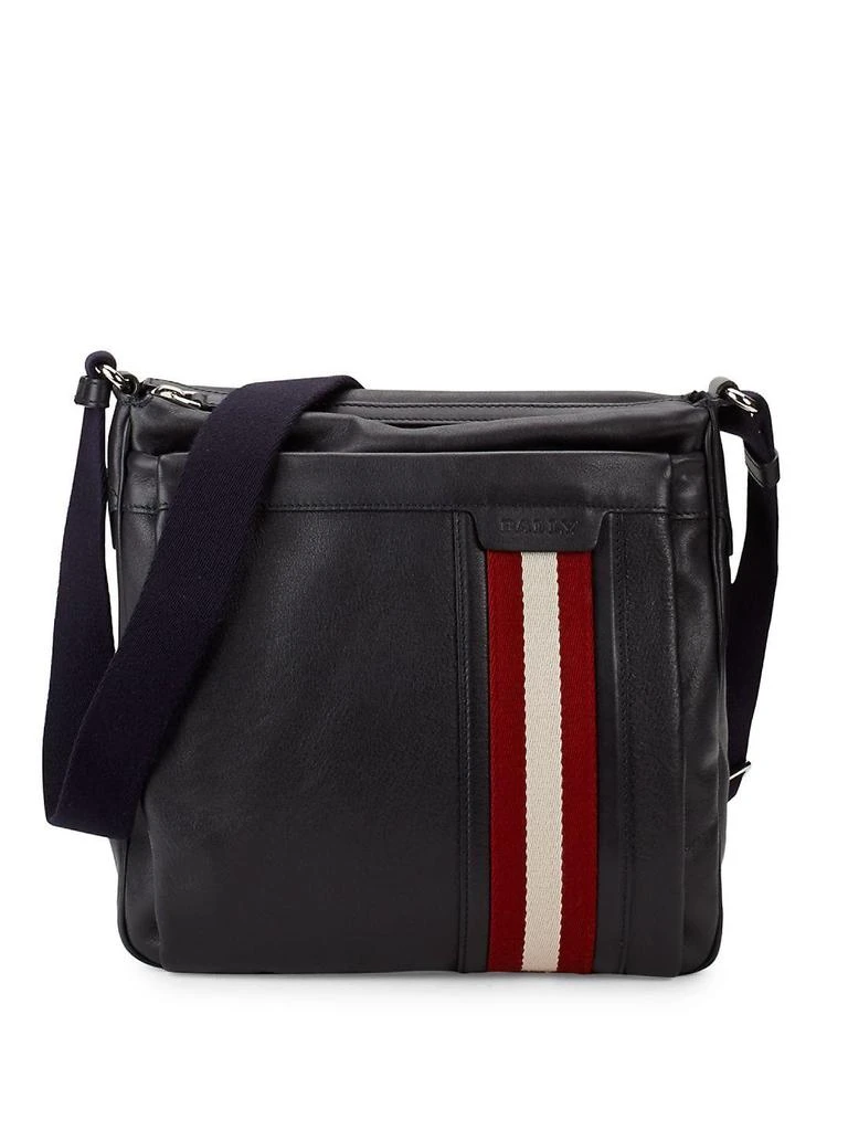 商品Bally|NEW Bally Oiston Men's 6216364 Navy Leather Cross Body Bag MSRP,价格¥1768,第1张图片