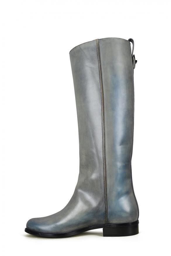 商品Fendi|Gray leather boots - Shoe size: 36,价格¥3123,第6张图片详细描述