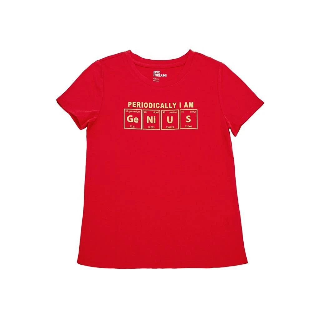 商品Epic Threads|Big Girls Genius Graphic T-shirt, Created For Macy's,价格¥60,第1张图片