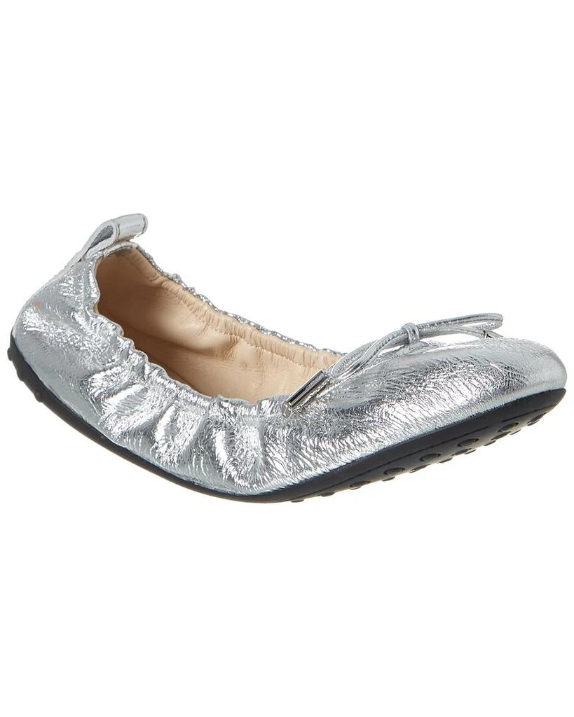 商品Tod's|TOD’s Gommino Metallic Leather Ballerina Flat,价格¥1583,第1张图片